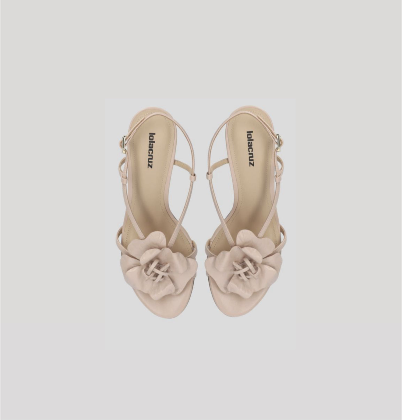 Lola Cruz Tulipa Heel Sandals 65 - Beige