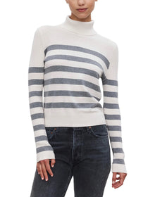 Velvet Korie Striped Sweater - Chalk/Medium Heather Grey