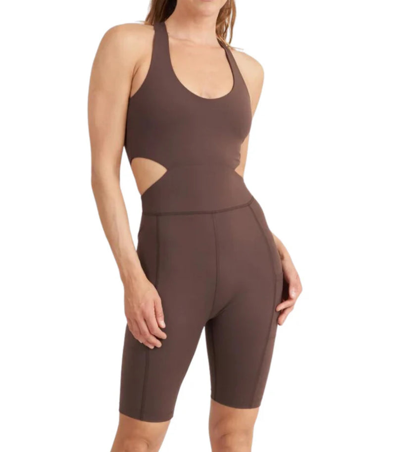 Thrive Société Snap Corset Onesie - Fudge