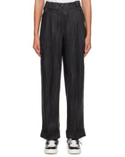 GANNI Black Striped Trousers - Black