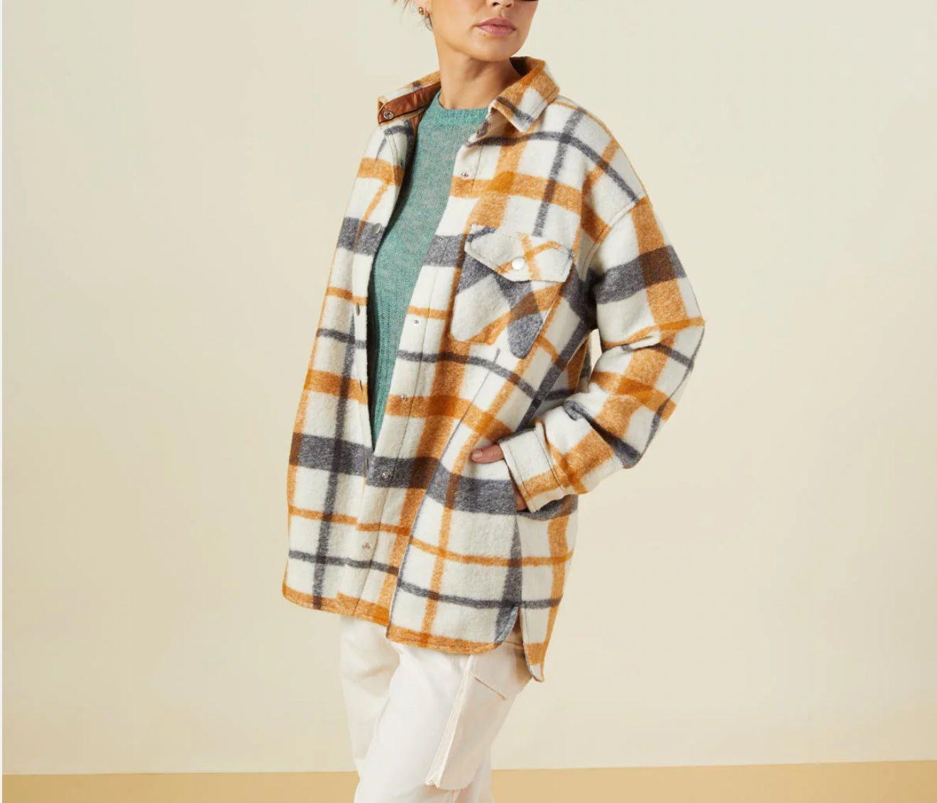 Monrow Plaid Shacket