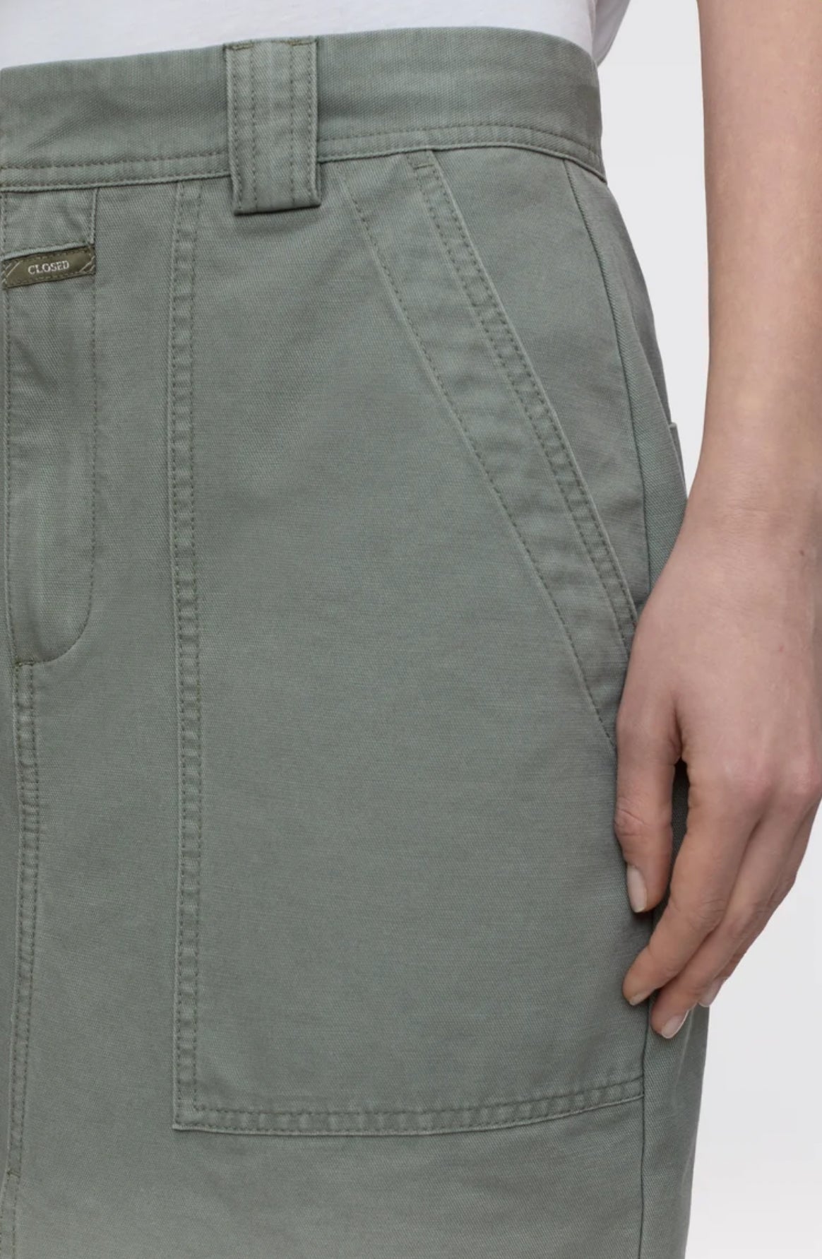 Closed Utility Skirt - Faded Green
