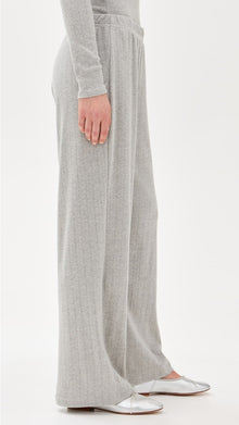 perfectwhitetee Pointelle Lounge Pants - Heather Grey