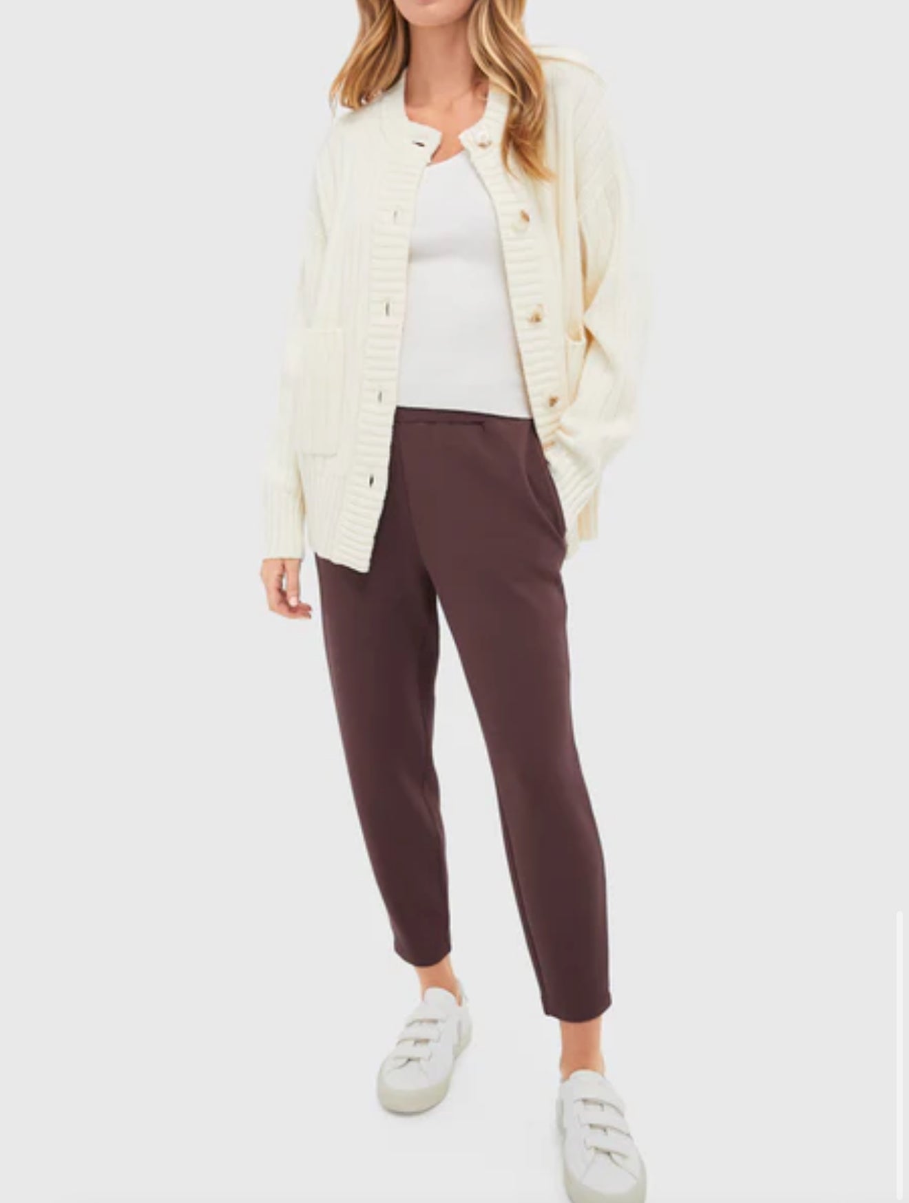 Varley Pensdale Relaxed Knit Jacket - Egret