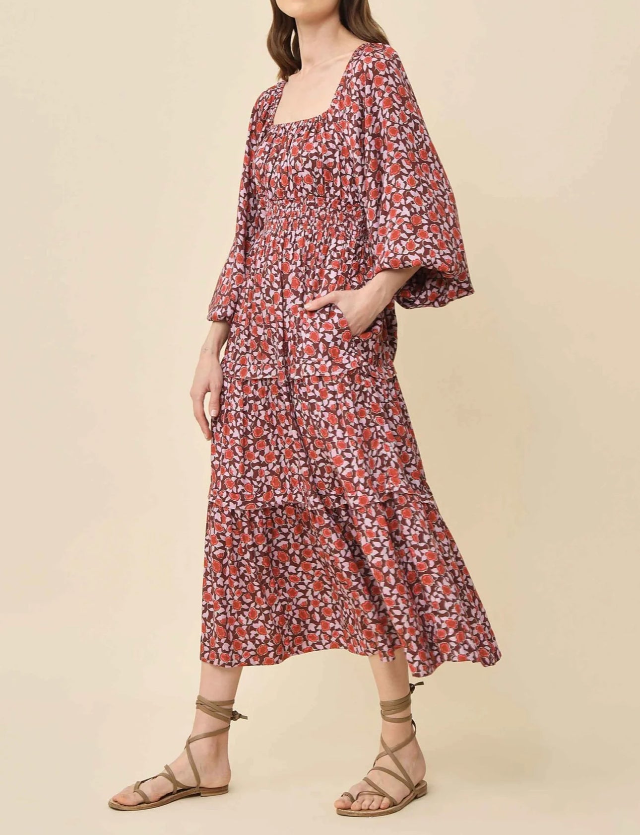 Omika Monica Midi Dress - Felice Plum