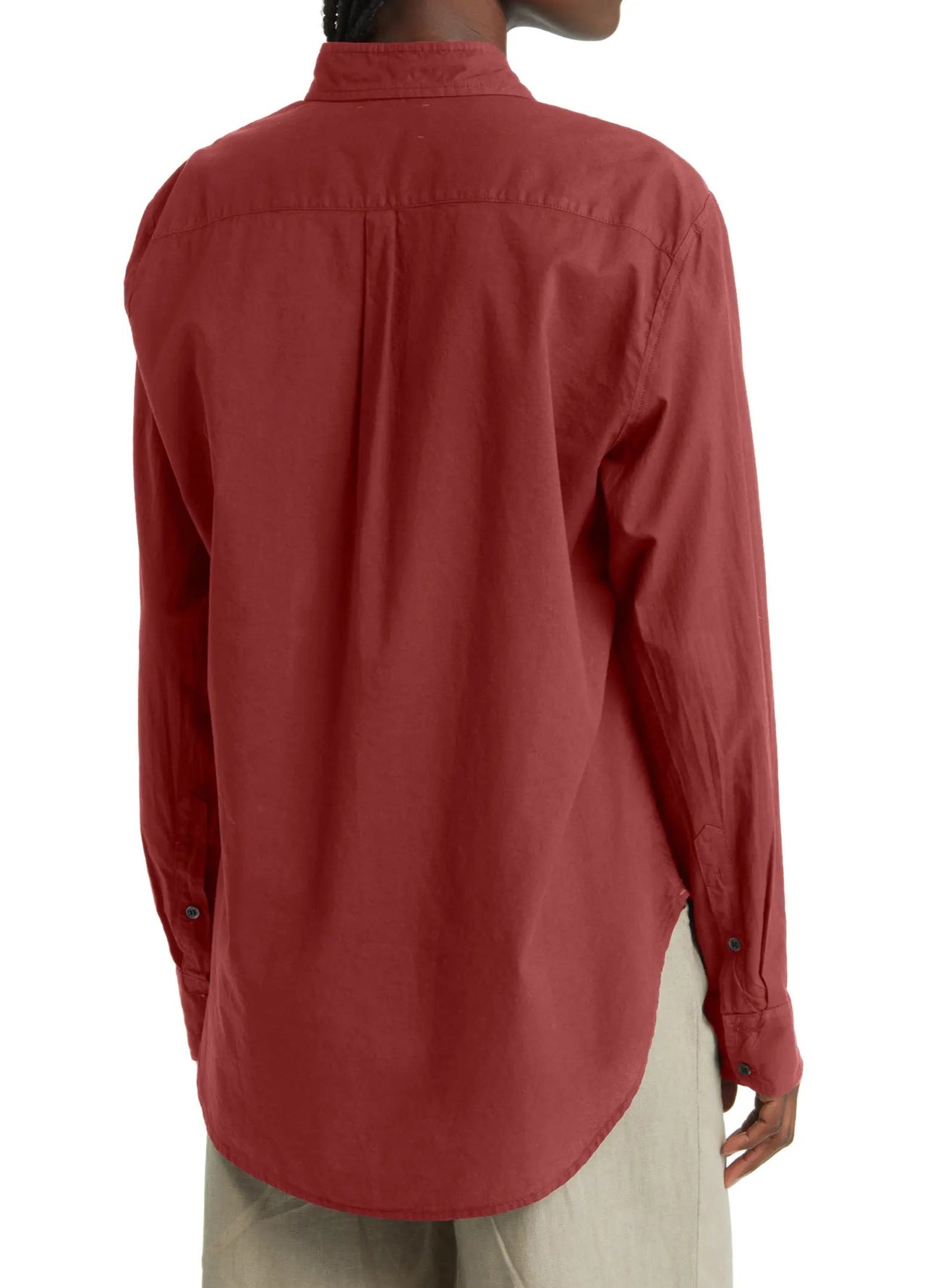 Xirena Beau Cotton Shirt - Brick Red