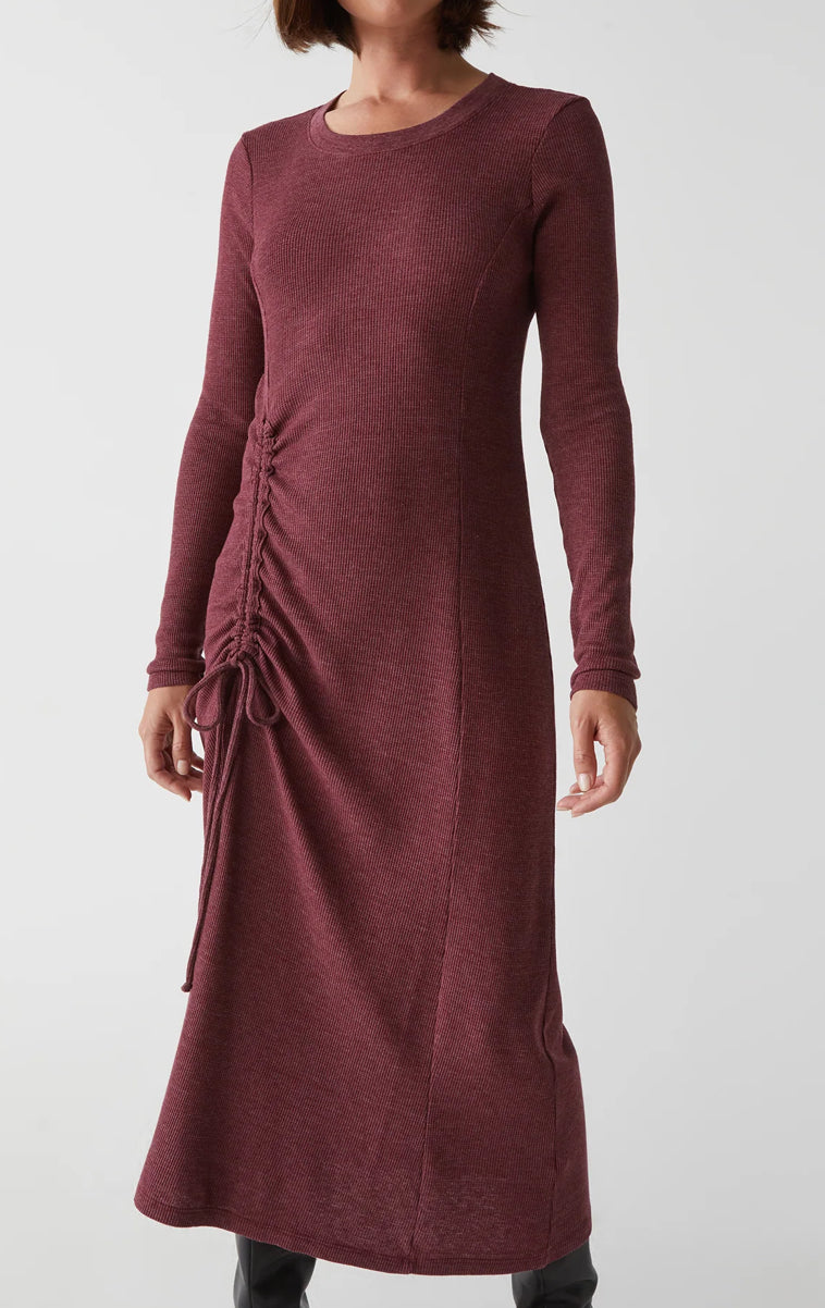 Michael Stars Ilia Thermal Midi Dress - Boysenberry