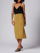 joie Riya Skirt - Ecru Olive Yellow