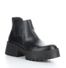 Fly London Leather Endo Platform Boot - Black