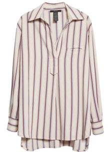 Smythe Over the Head Shirt - Ecru Banker Stripe