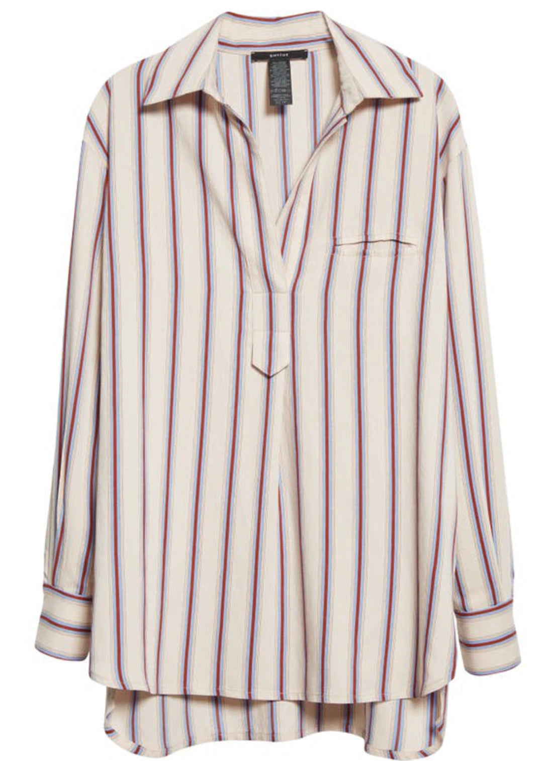 Smythe Over the Head Shirt - Ecru Banker Stripe