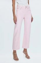 Pistola Lexi Mid Rise Bowed Straight Jean - Blush