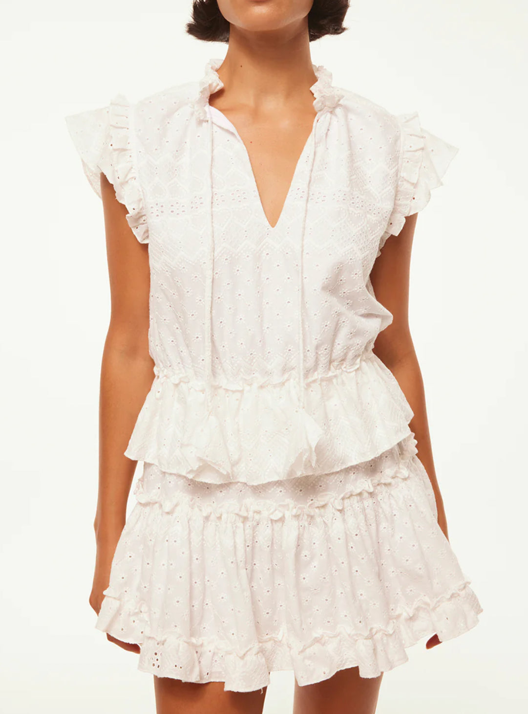 MISA Iliana Dress - White