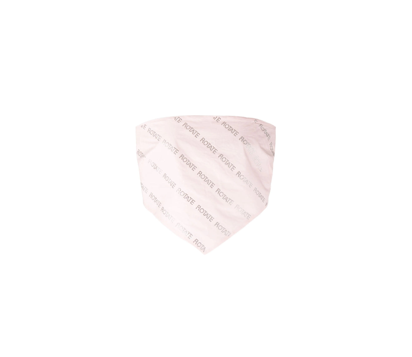 Rotate Birger Christensen Sunday Crystal Embellished Logo Bandana Top - Blush