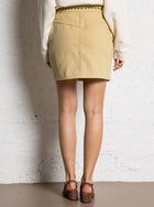 Berenice Jupe Dourte Studs Skirt - Sand
