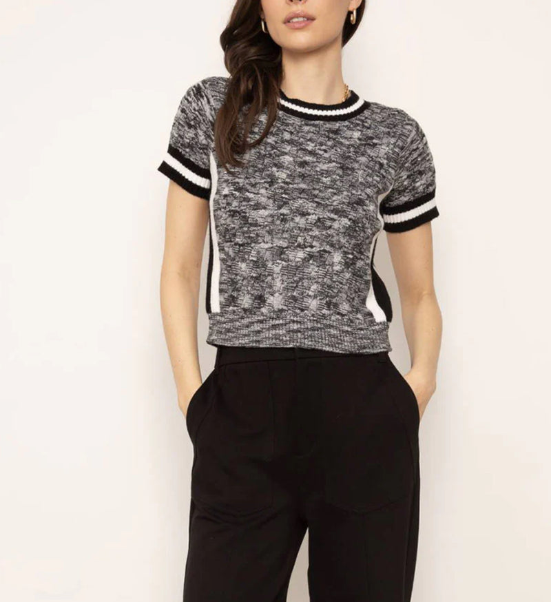 Central Park West Luca Melanged Sweater Shirt - Black Combo