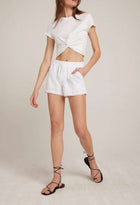 Bella Dahl Frayed Hem Pocket Short - White