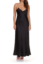 DANNIJO Mossy Maxi Slip Dress - Noir