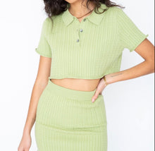 Callahan Knitwear Daisy Polo - Basil