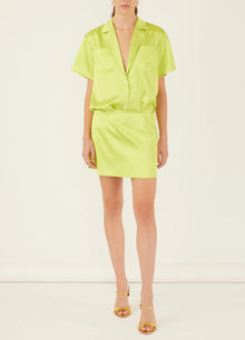 Marissa Webb Margo Camp Shirt - Neon Lime