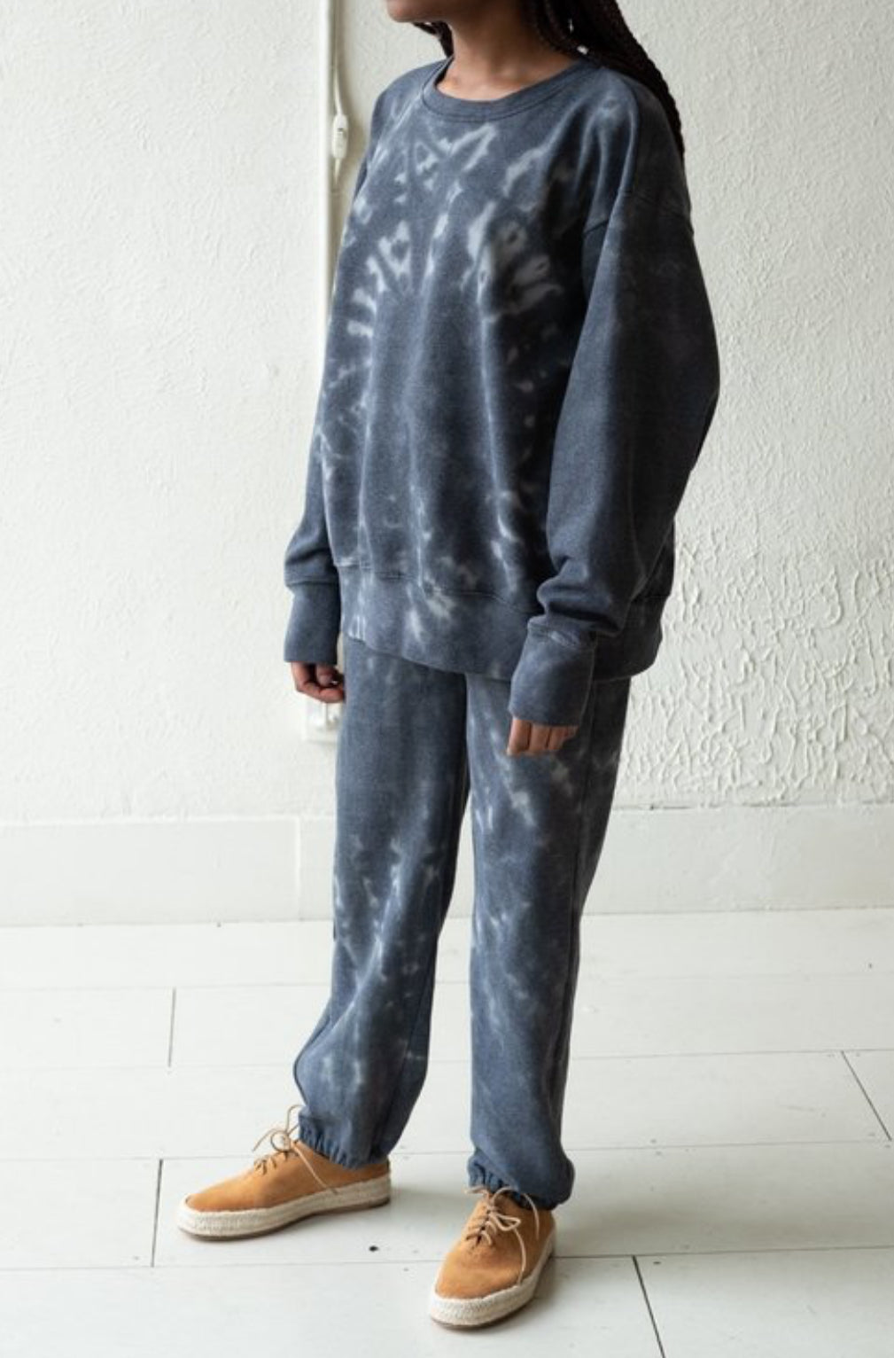 LACAUSA Slater Sweatshirt - Smokey Quartz Tie Dye