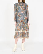 Christy Lynn Gianna Dress - Blue Brocade