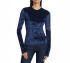 Frame Velvet Top - Blu Scuro