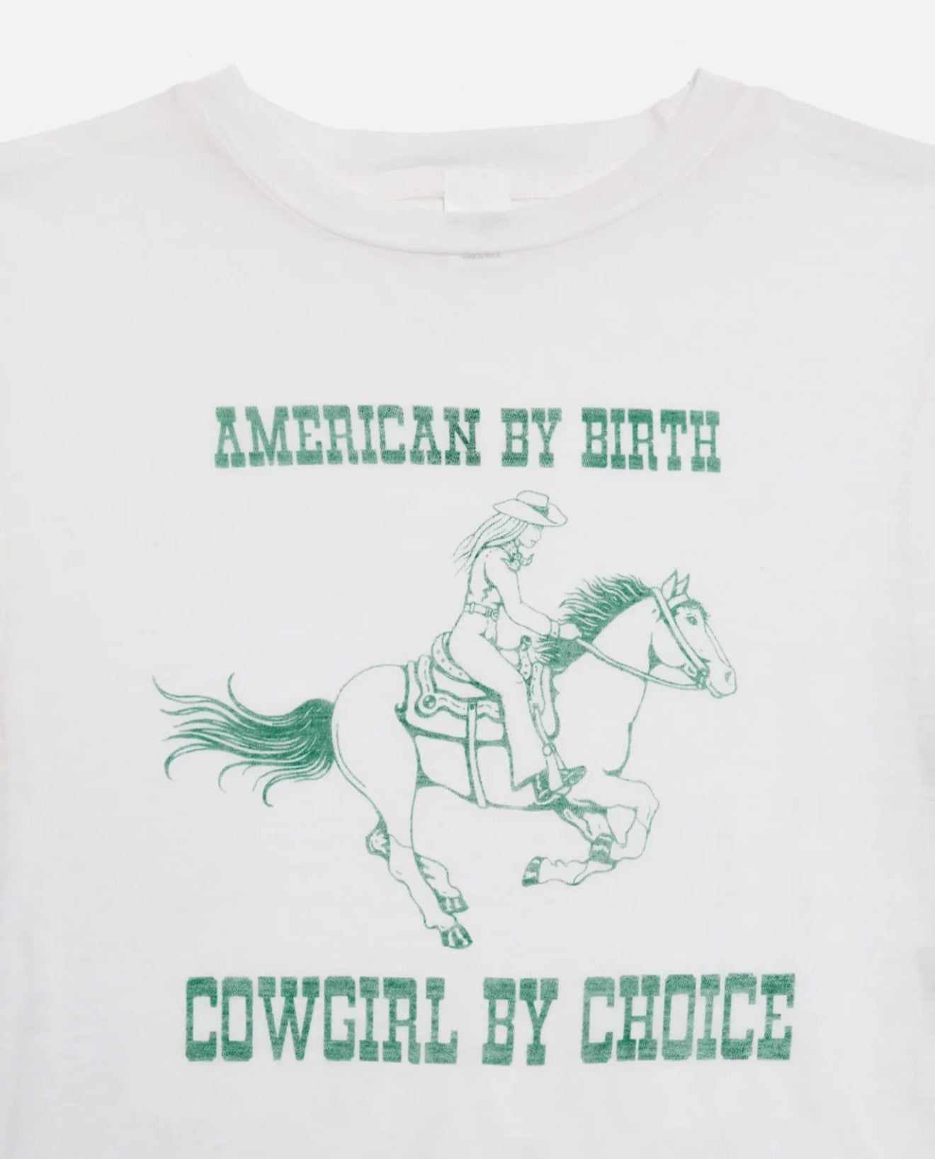 Re/Done Classic Burnout "Cowgirl" Tee - Optic White