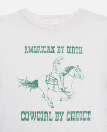 Re/Done Classic Burnout "Cowgirl" Tee - Optic White