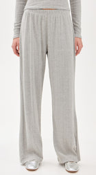 perfectwhitetee Pointelle Lounge Pants - Heather Grey
