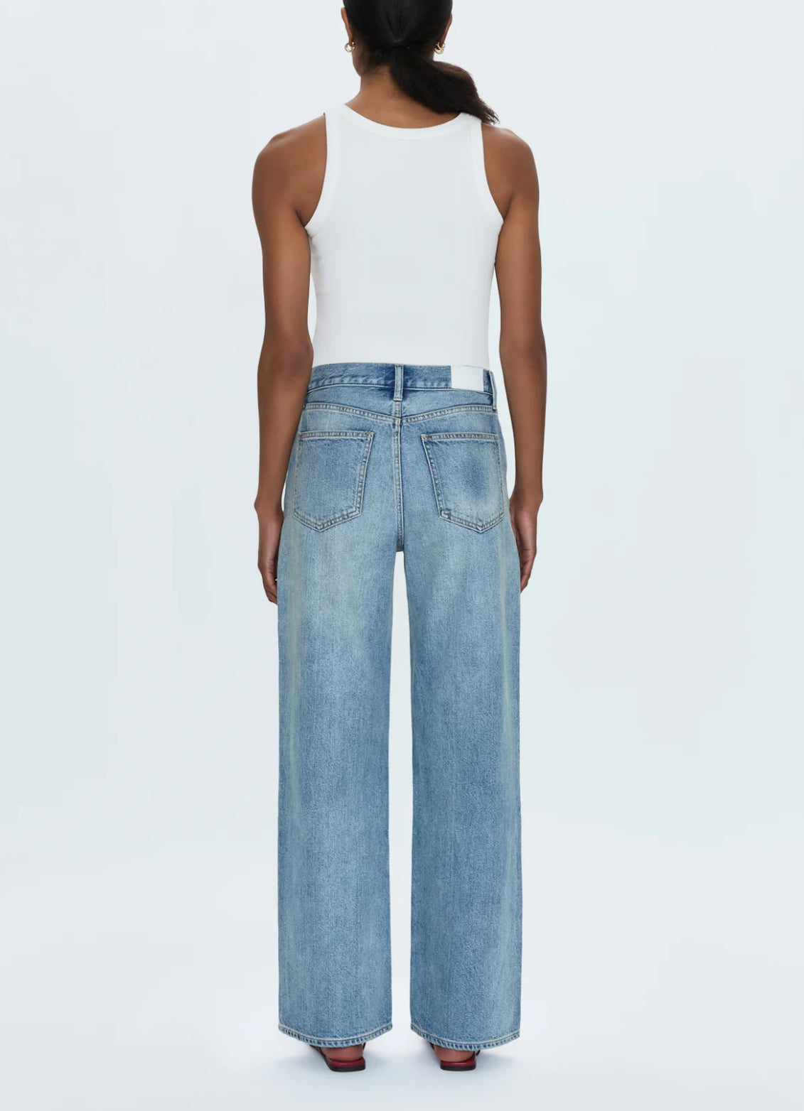 Pistola Hendrix High Rise Baggy Jean - Apprentice Distresse