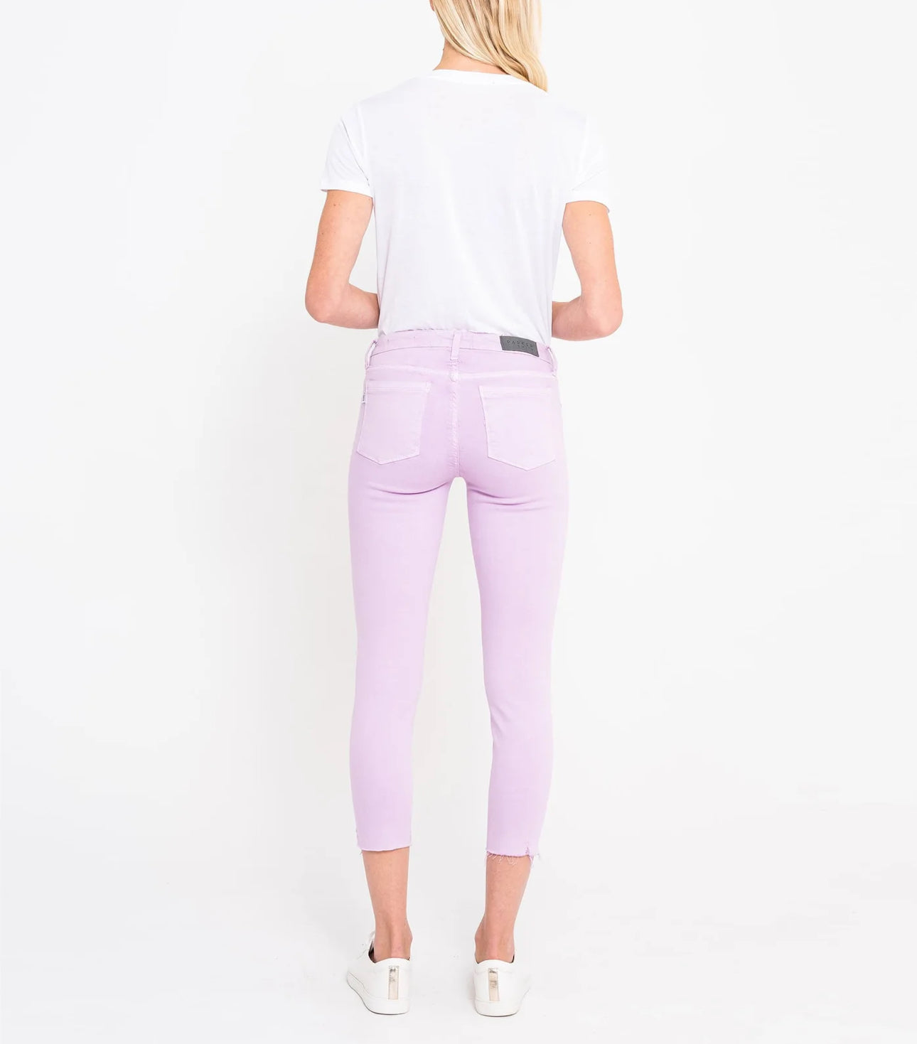 Parker Smith Twisted Seam Skinny Crop w/Raw Hem - Lilac