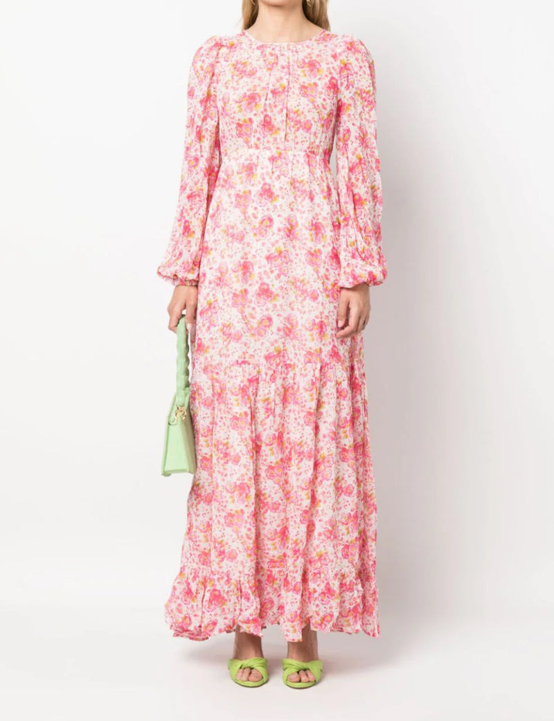 byTiMo floral-print cut-out detailing dress - Pink Blossom