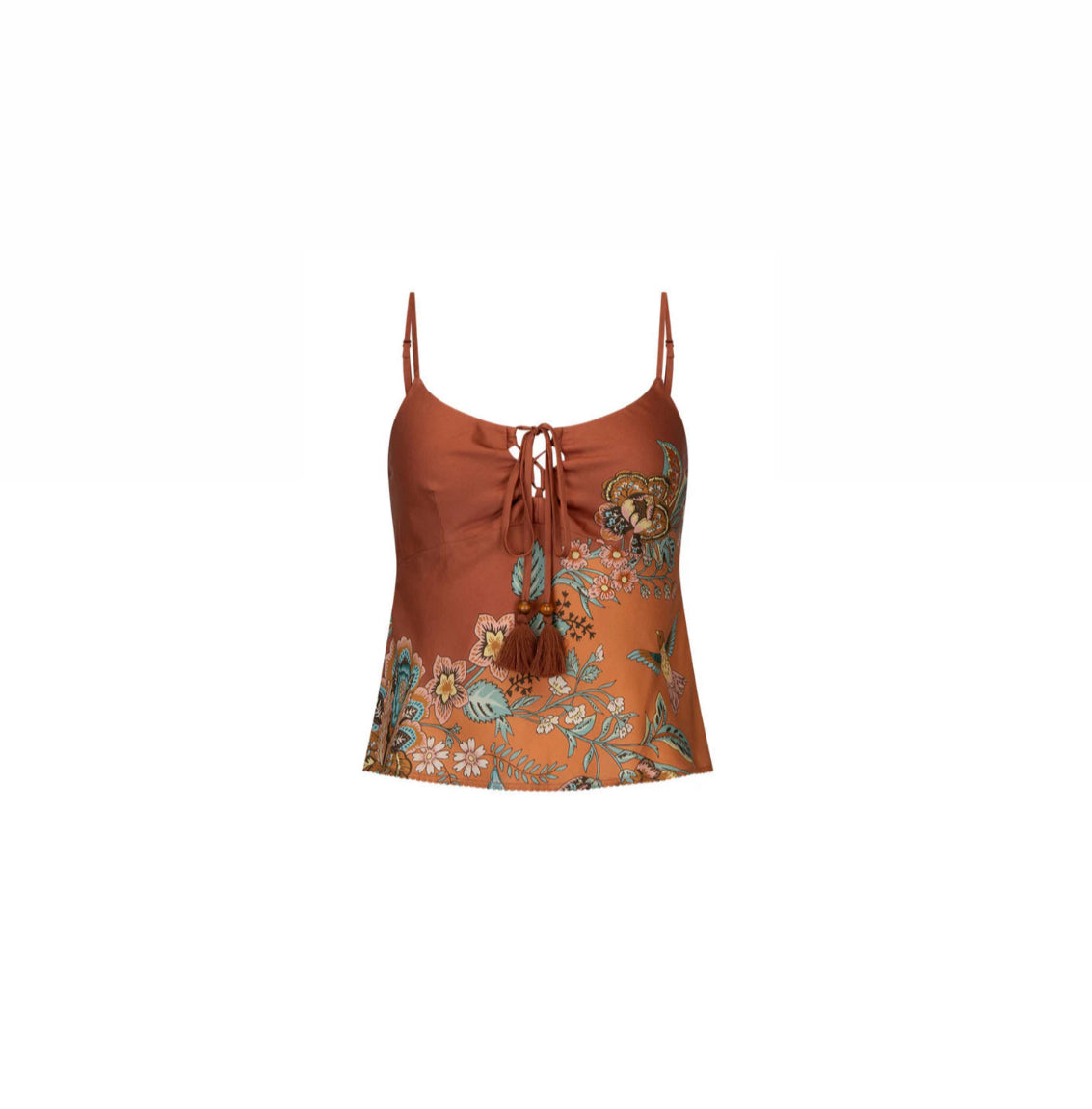 SPELL Mojave Lily Lace Up Cami - Amber