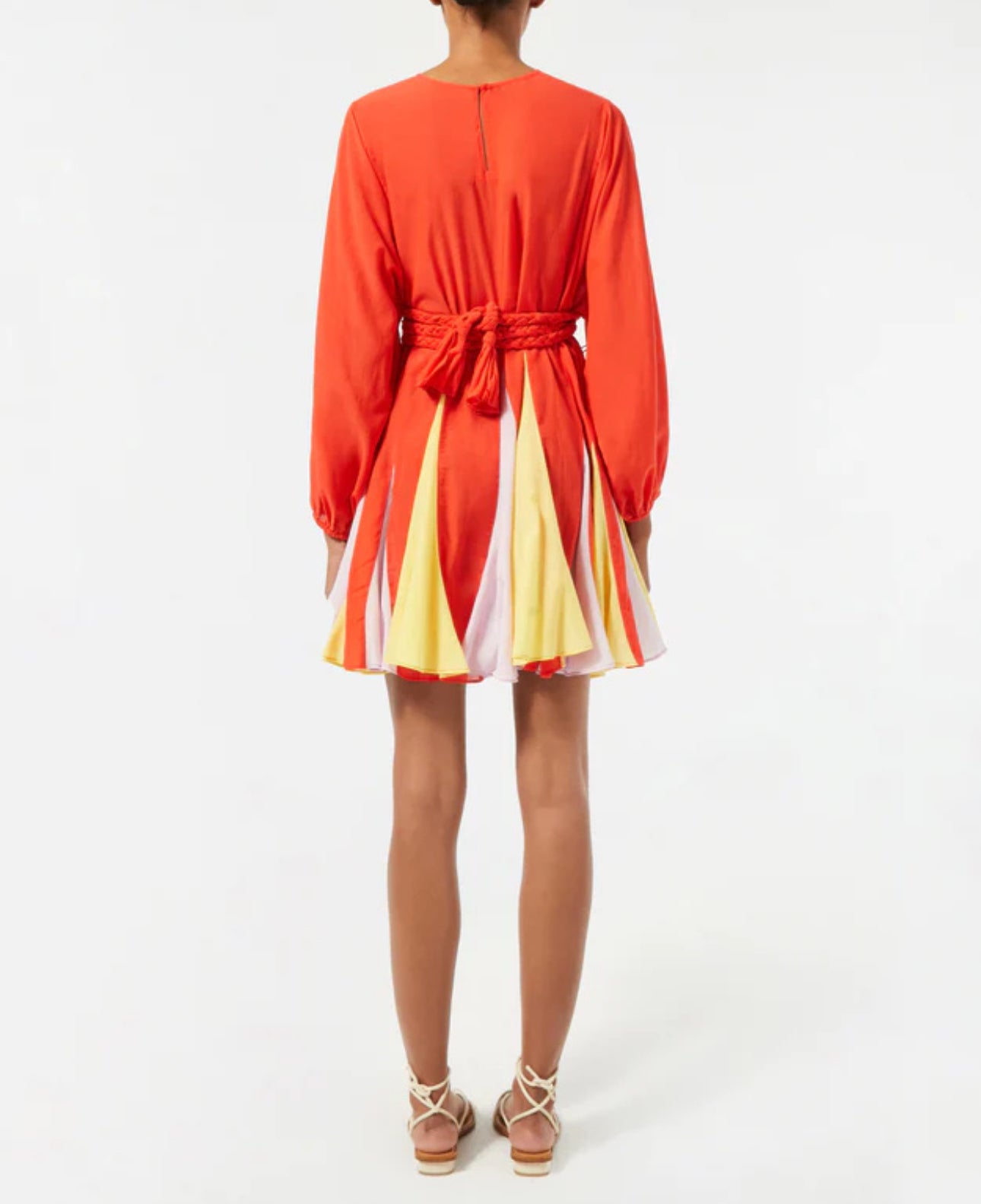 RHODE Ella Dress - Electric Red Colorblock