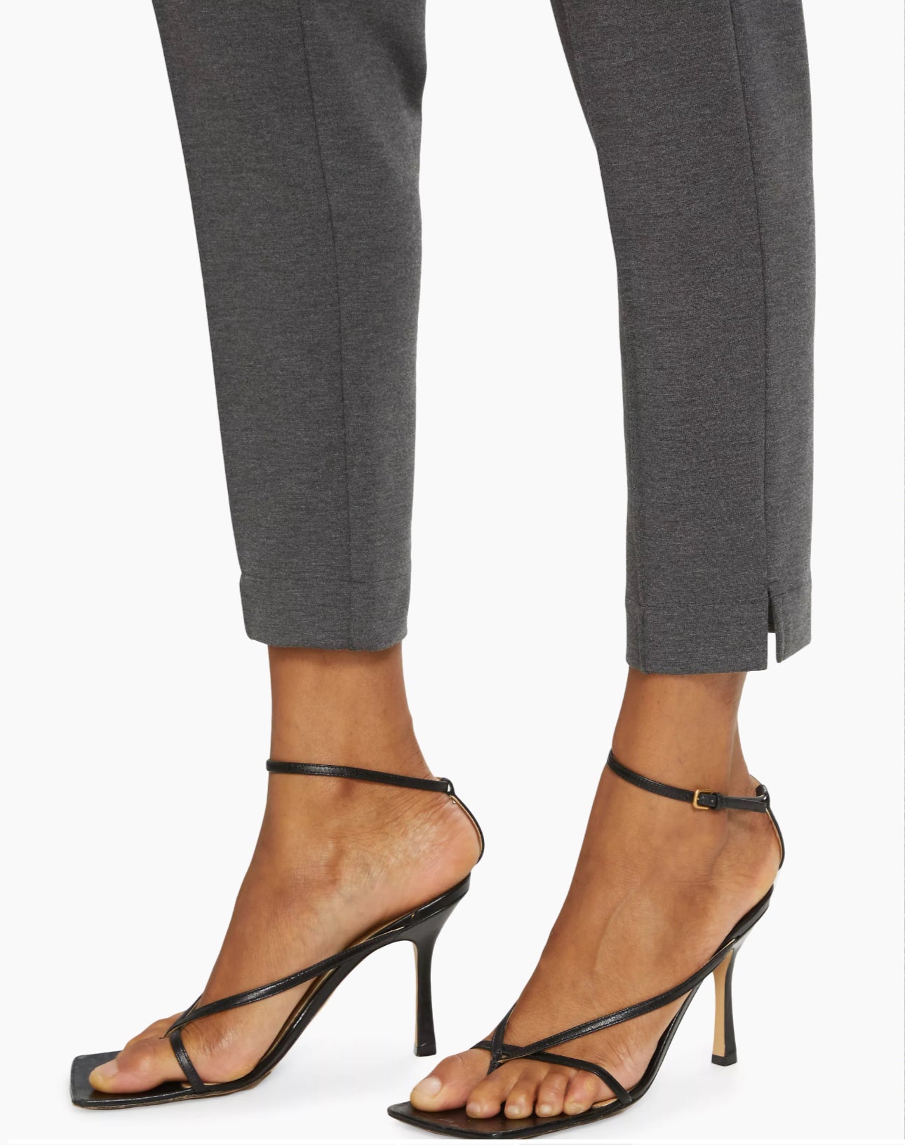 ATM Anthony Thomas Melillo High Rise Stretch Ponte Pants - Heather Charcoal