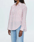 Pistola Samantha Oversized Button Up Shirt - Ruby Stripe