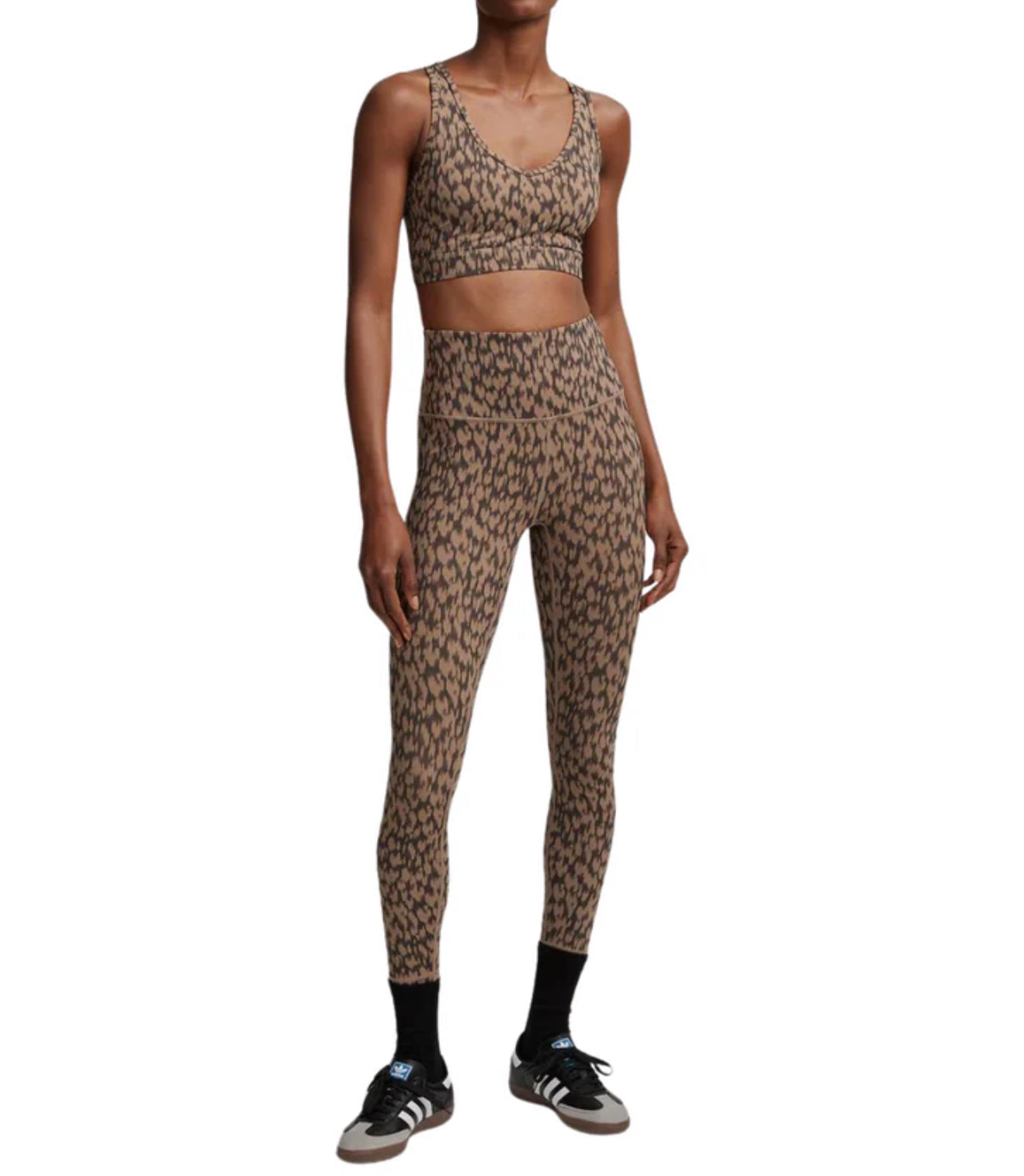 Varley Form Park Bra - Taupe Cluster Leopard