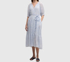 Xirena Lyta Tiered Tiger Stripe Print Dress - Blue Wave