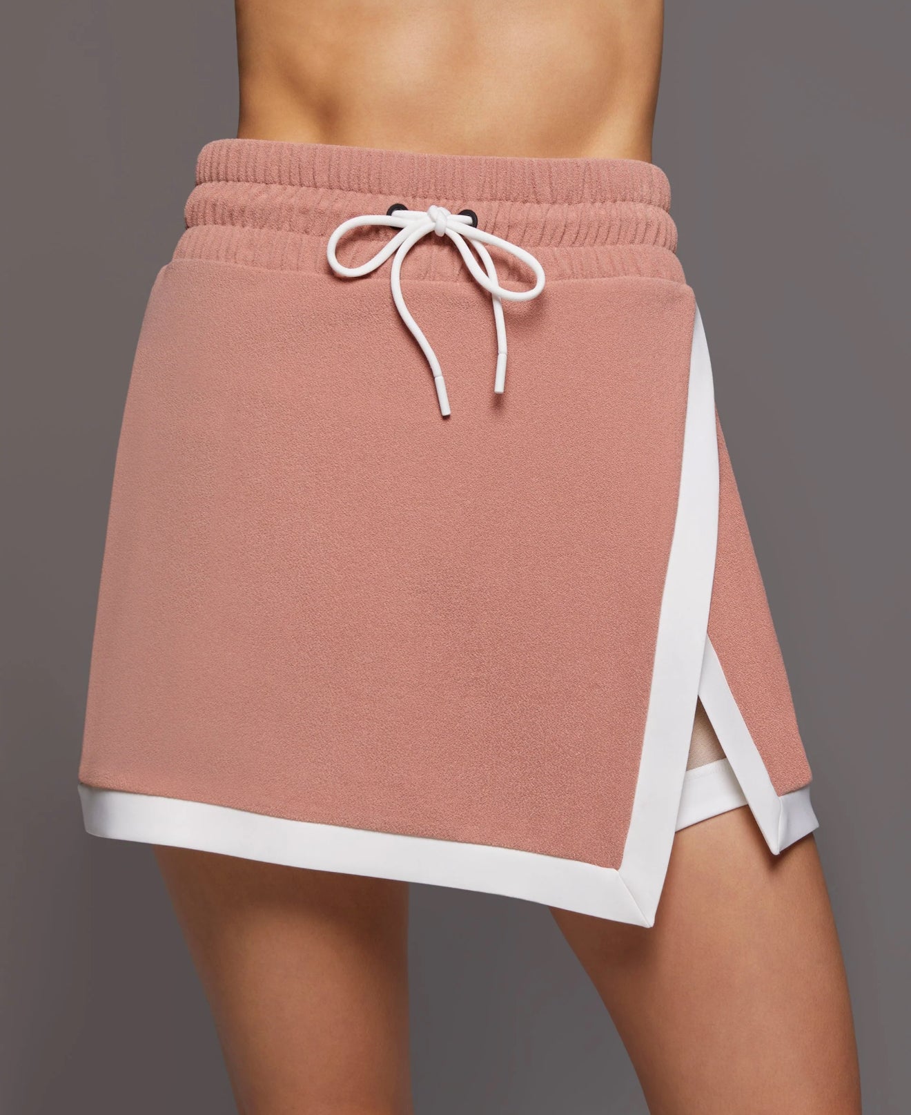 MICHI Sabato Skirt - Pink Sand/White