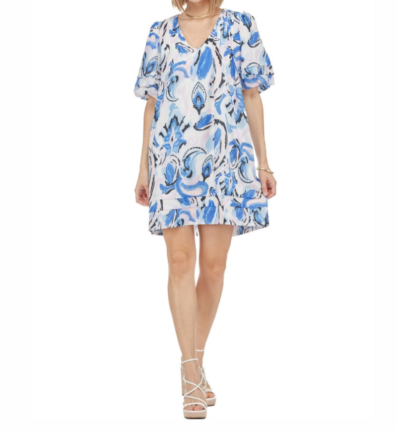 Joy Joy Puff Sleeve Dress - Summer Paisley