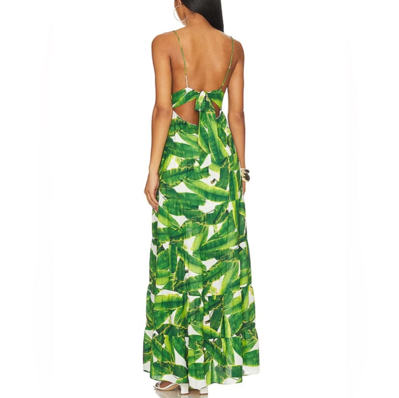 alice + olivia Karolina Halter Maxi Dress - Sun Palm/Off White
