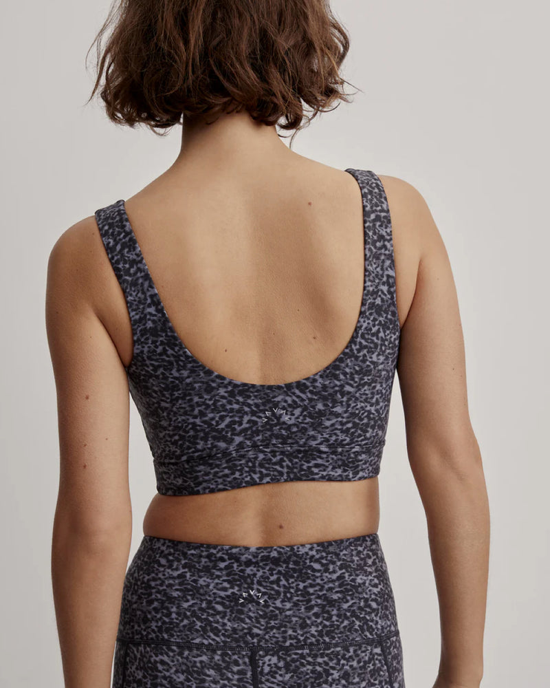 Varley Let's Go Elsie Bra - Ebony Blue Cheetah