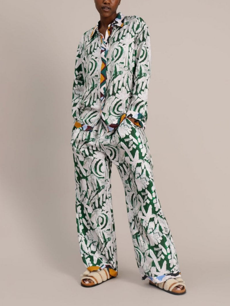MUNTHE Jesseia Artist Print Shirt - Green