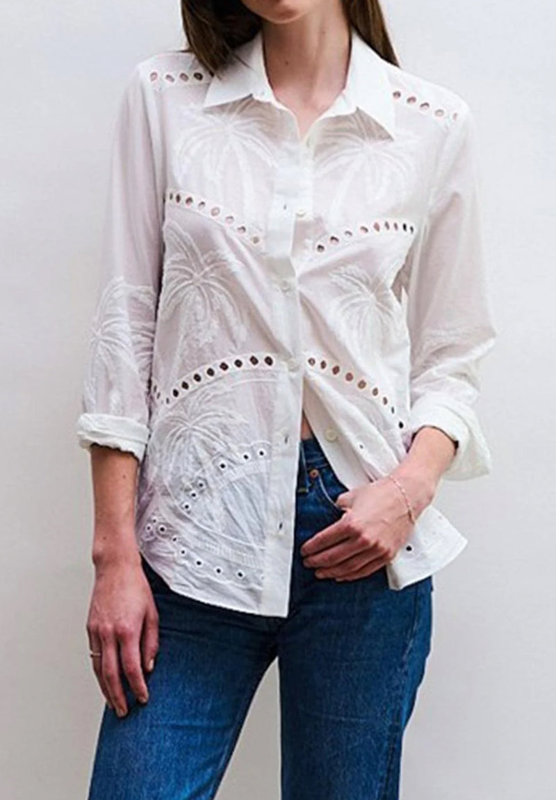 Le Superbe Corrines Ex BF Shirt - Pure White