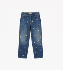 Weekend Max Mara Manetta Floral Detail Jeans - Navy