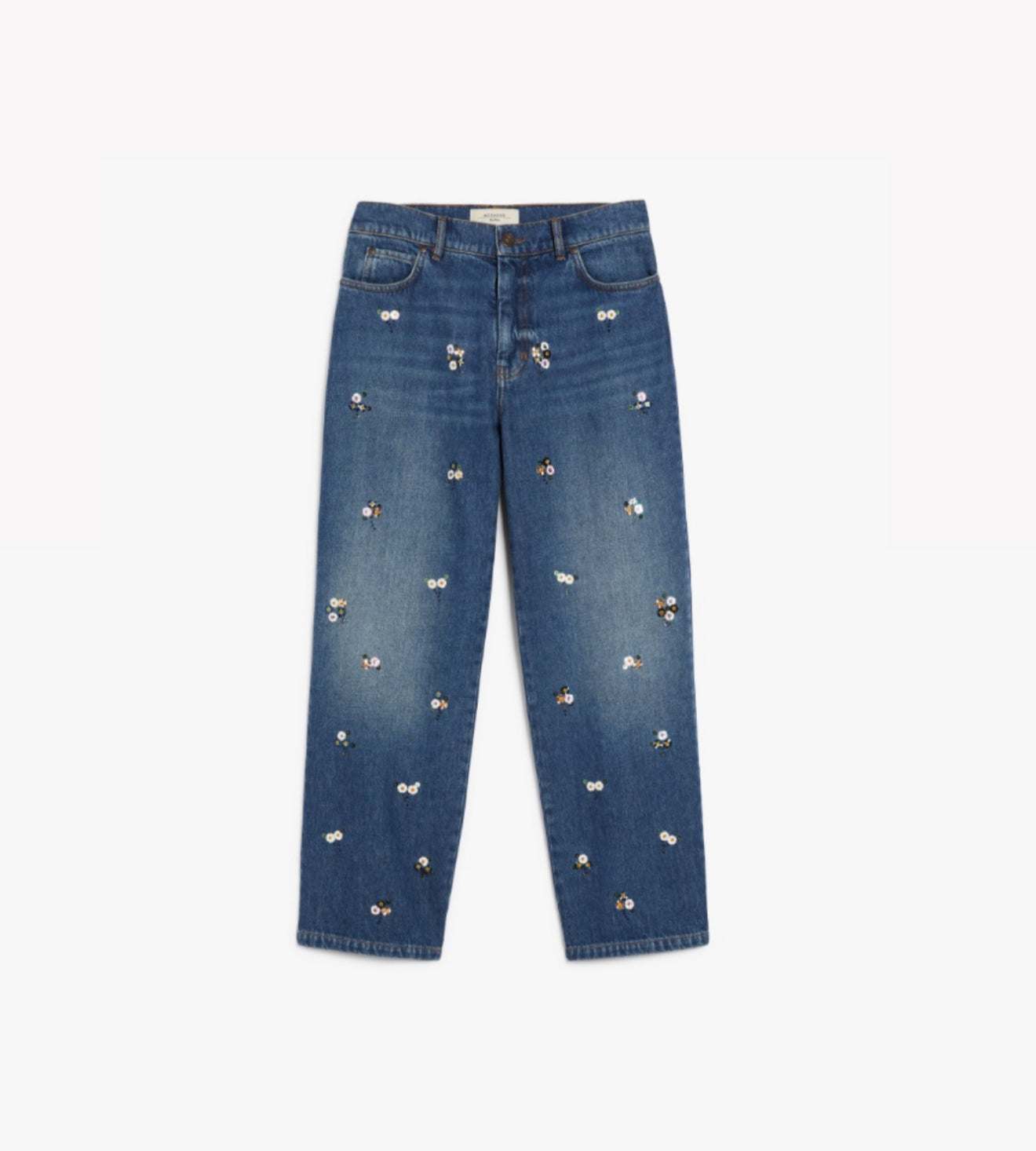 Weekend Max Mara Manetta Floral Detail Jeans - Navy
