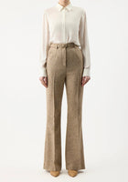 Gabriela Hearst Josh Pant in Wool Cashmere - Oatmeal Multi