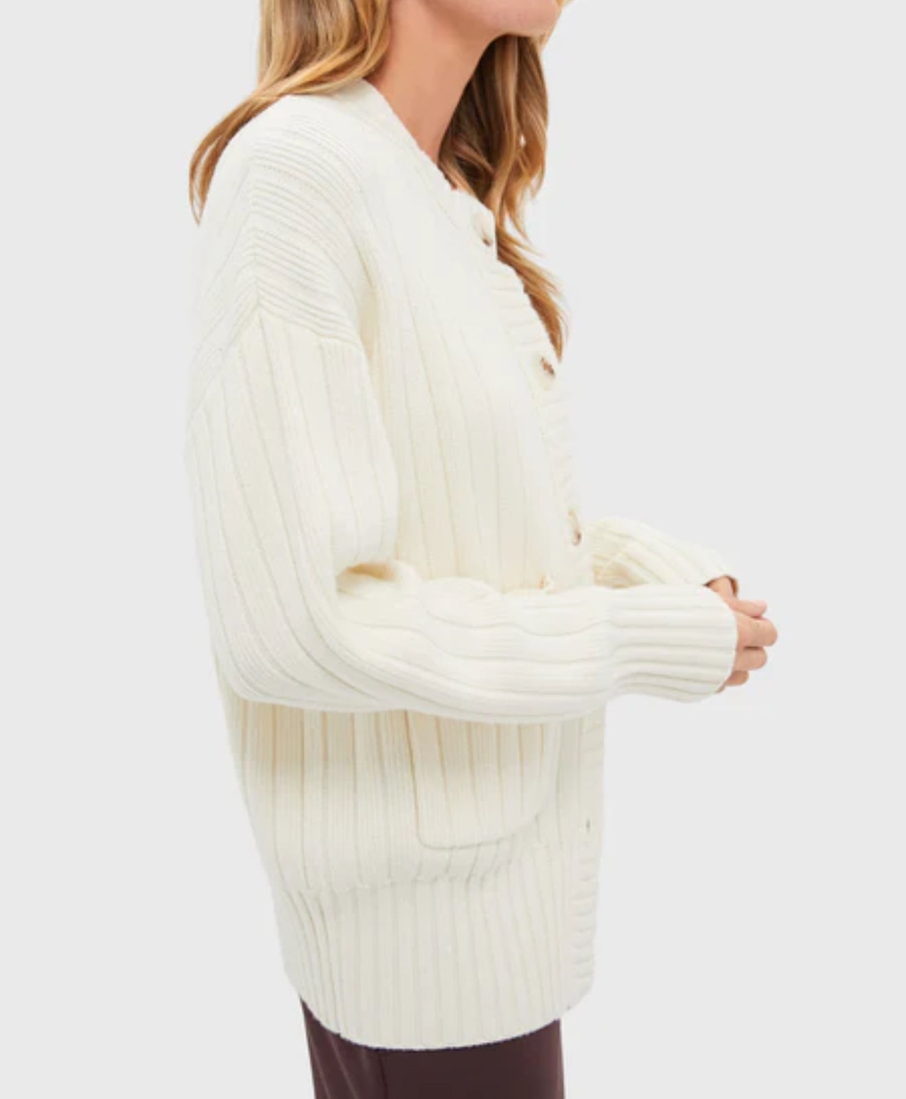 Varley Pensdale Relaxed Knit Jacket - Egret