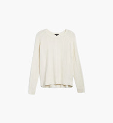 ATM Cabled Crewneck Sweater - Ivory